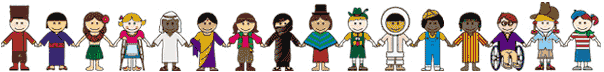 Children Holding Hands in a Row Image: multiracial kids & a disable kid hand in hand