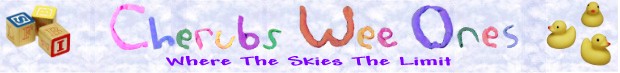 Cherubs Wee Ones - Where Skies the Limit! Logo:Cherubs Wee Ones Banner